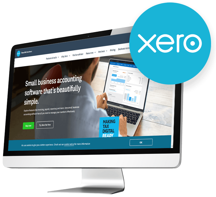 Xero Accounting website on desktop screen blog